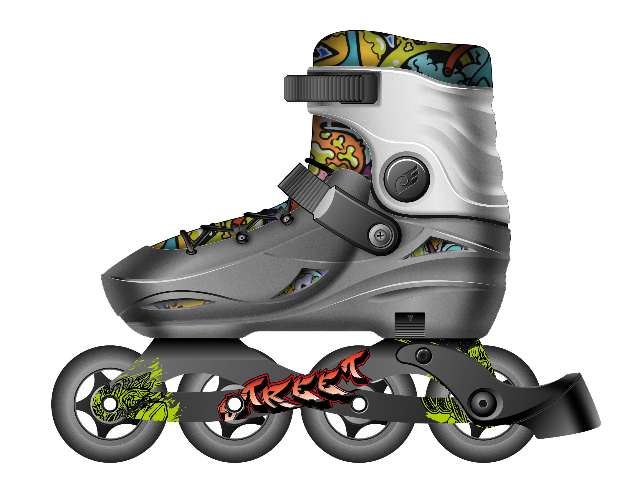 the skating shoes，