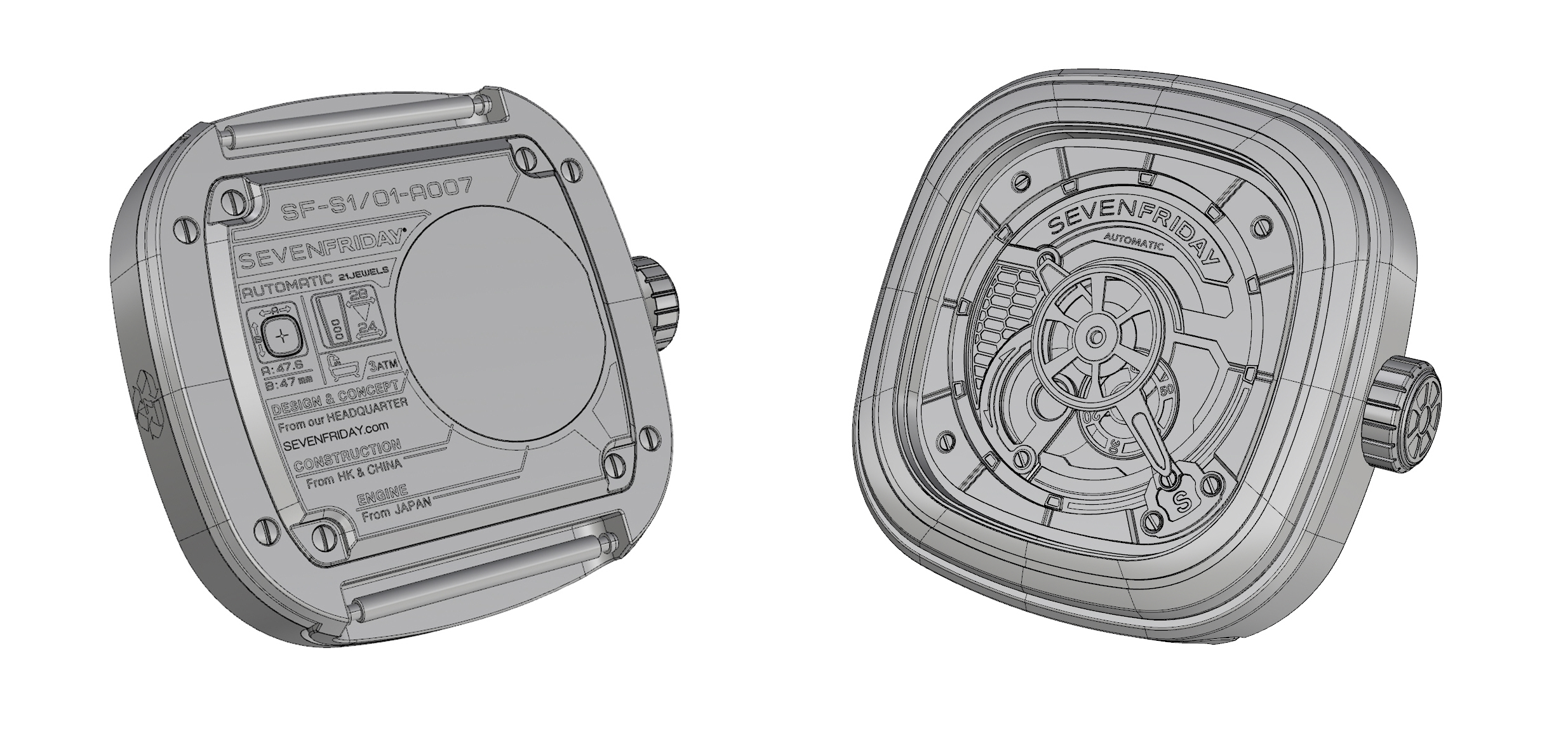Wristwatch，new pattern，SEVENFRIDAY，Render，Wrist watch，