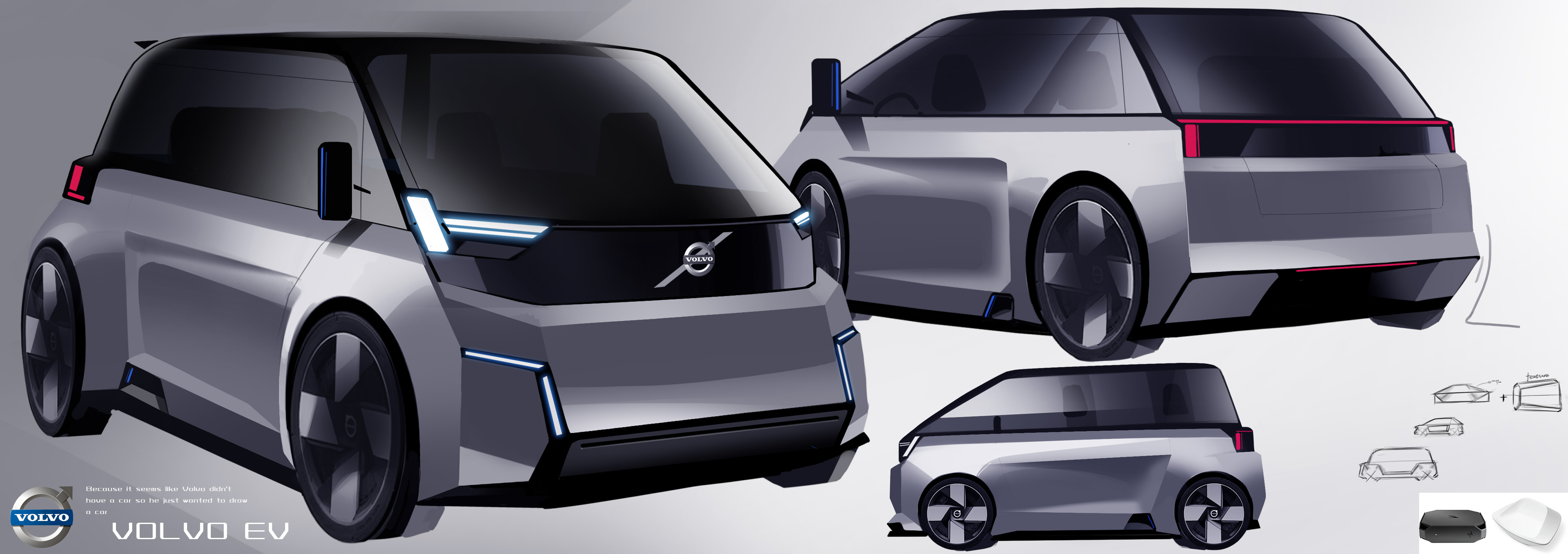 Automobile design，Hand drawn，Automobile exterior decoration design，2d rendering，product design，