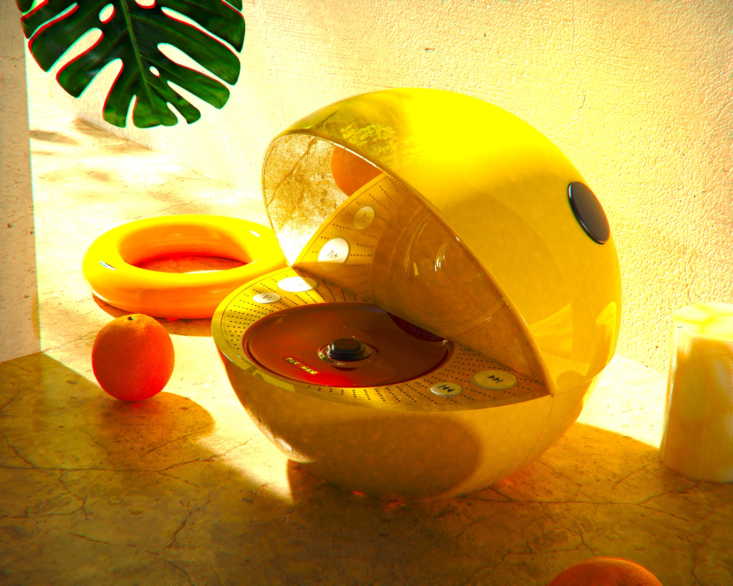 CD player，Pac Man，