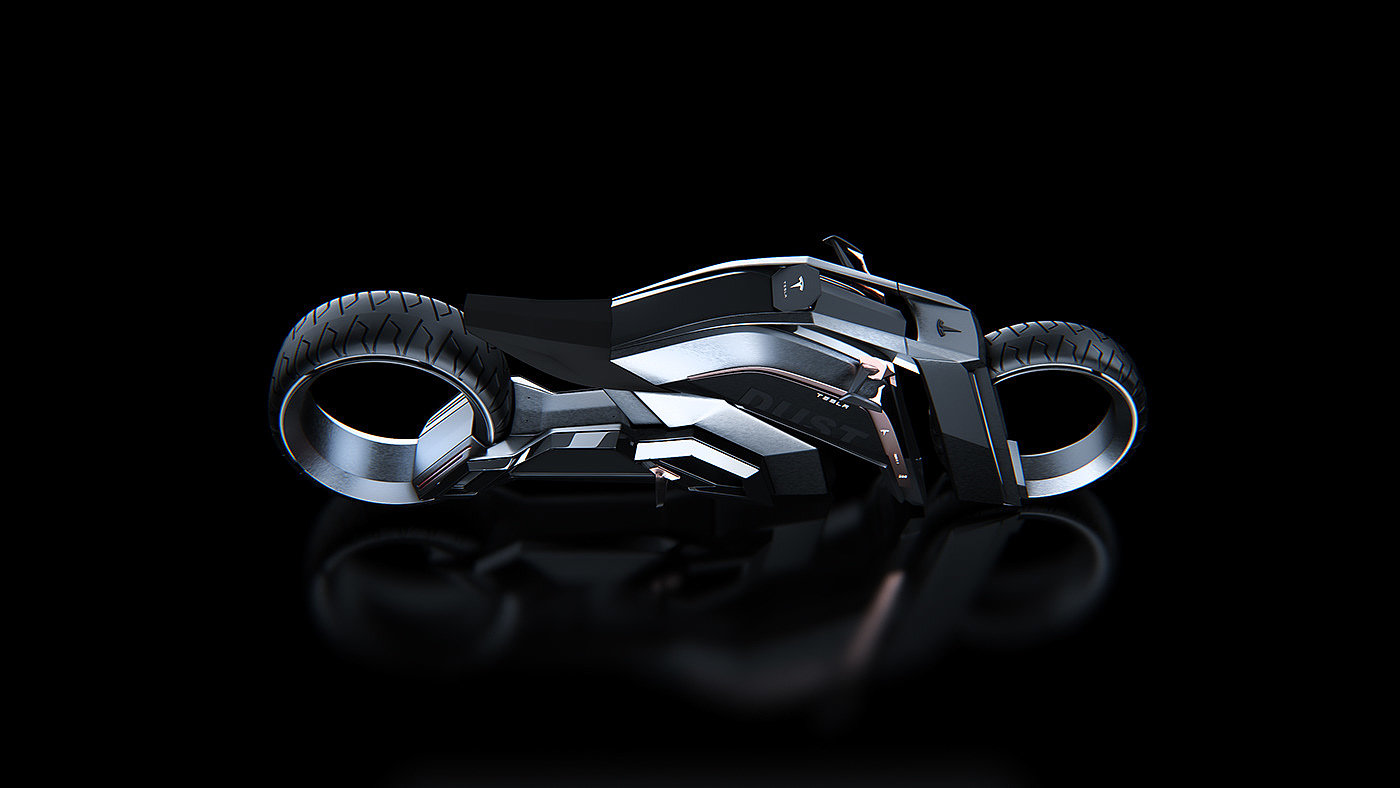 conceptual design，industrial design，Tesla，motorcycle，