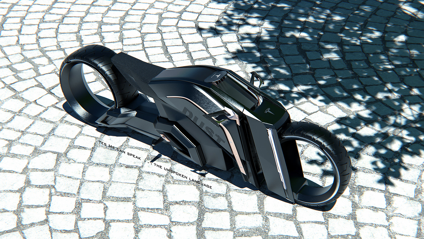 conceptual design，industrial design，Tesla，motorcycle，