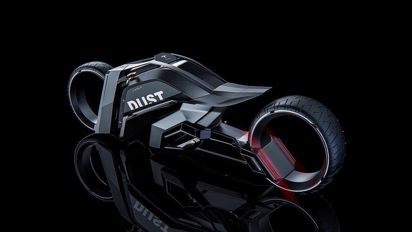 conceptual design，industrial design，Tesla，motorcycle，