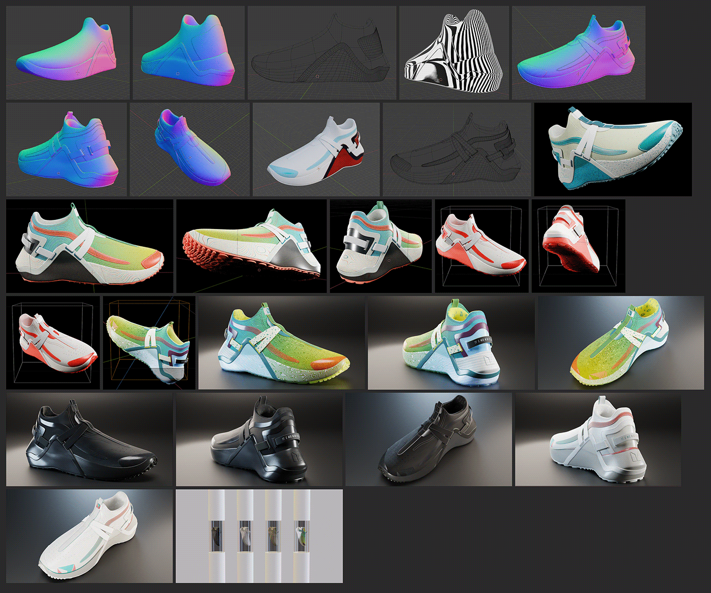 product design，Shoe design，3D modeling，footwear，