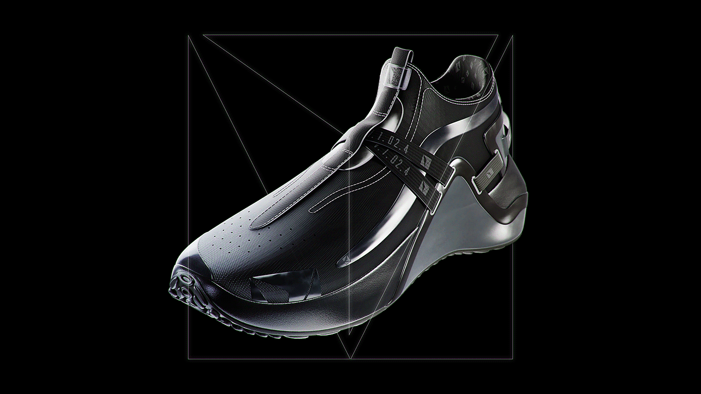 product design，Shoe design，3D modeling，footwear，