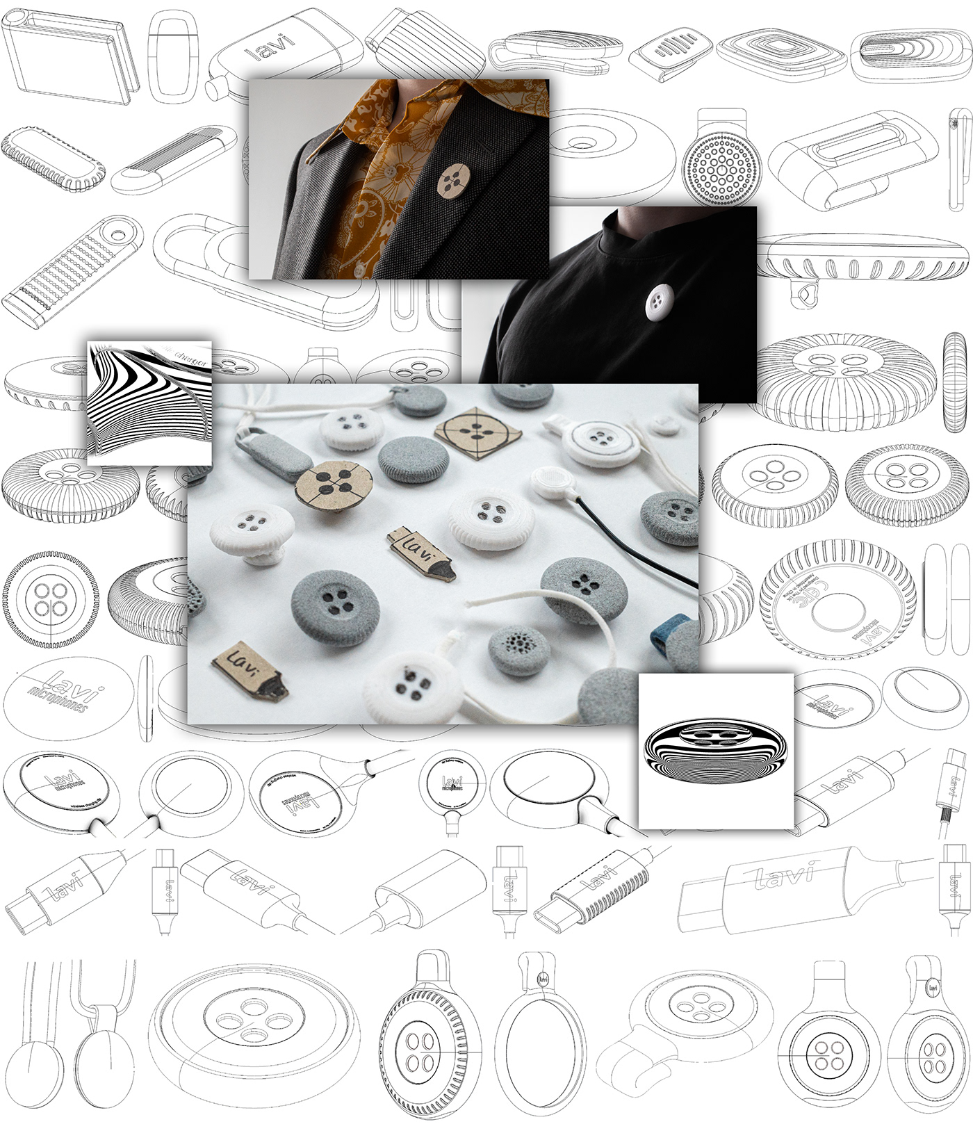 Brand identity，industrial design，packing design，product design，Lavalier microphone，