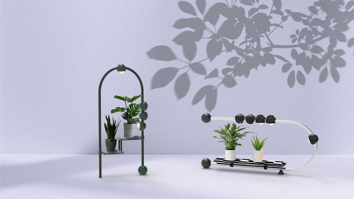 Flower rack，blue，modern，