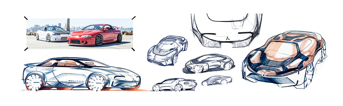 Mitsubishi，Sports car，three-dimensional，cgi，Automobile design，