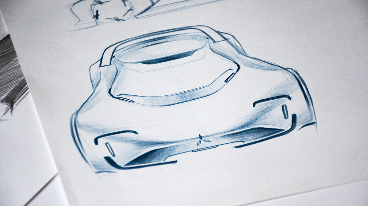 Mitsubishi，Sports car，three-dimensional，cgi，Automobile design，