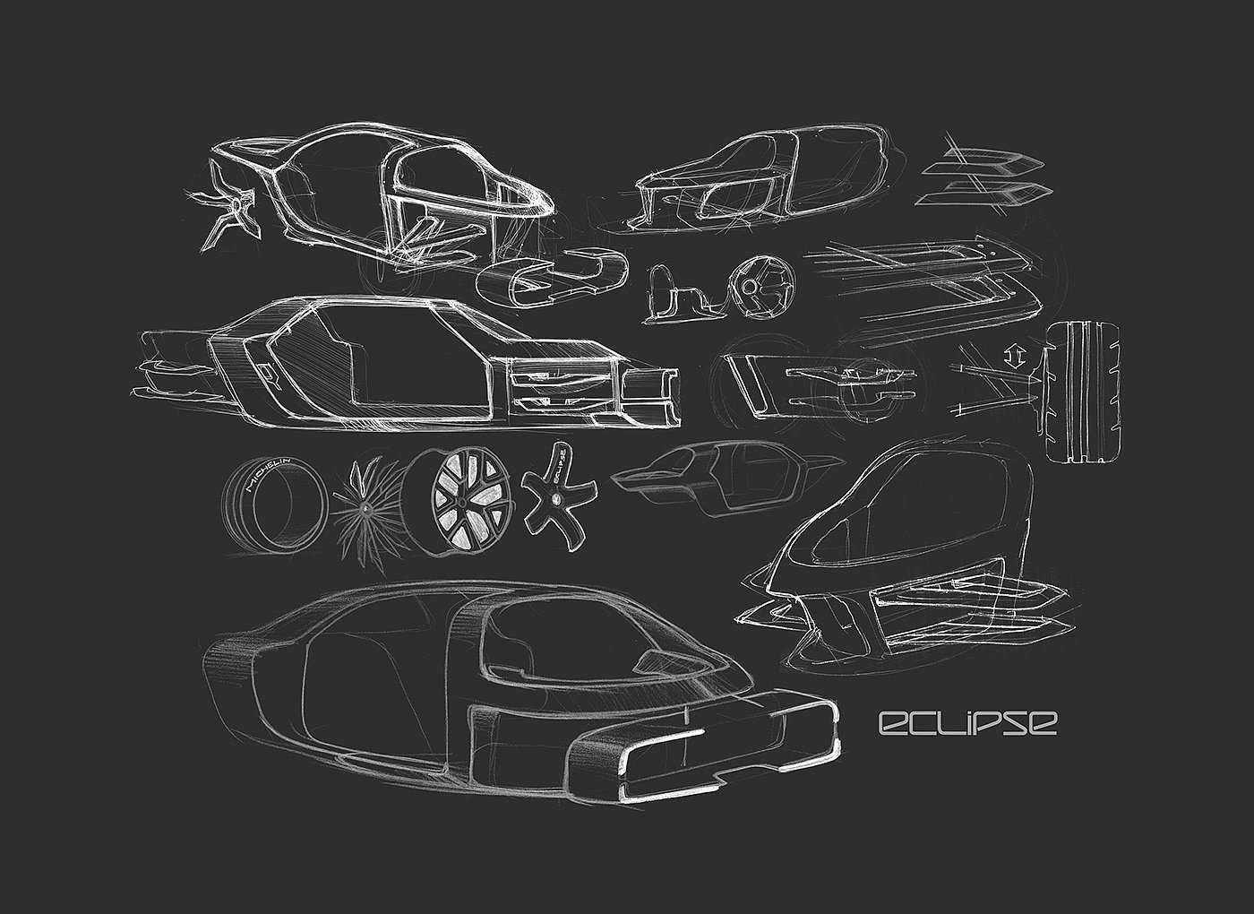 Mitsubishi，Sports car，three-dimensional，cgi，Automobile design，
