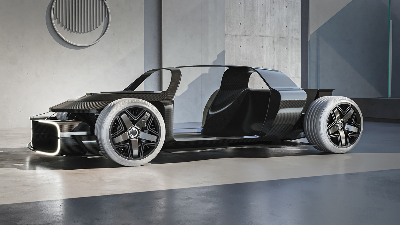 Mitsubishi，Sports car，three-dimensional，cgi，Automobile design，