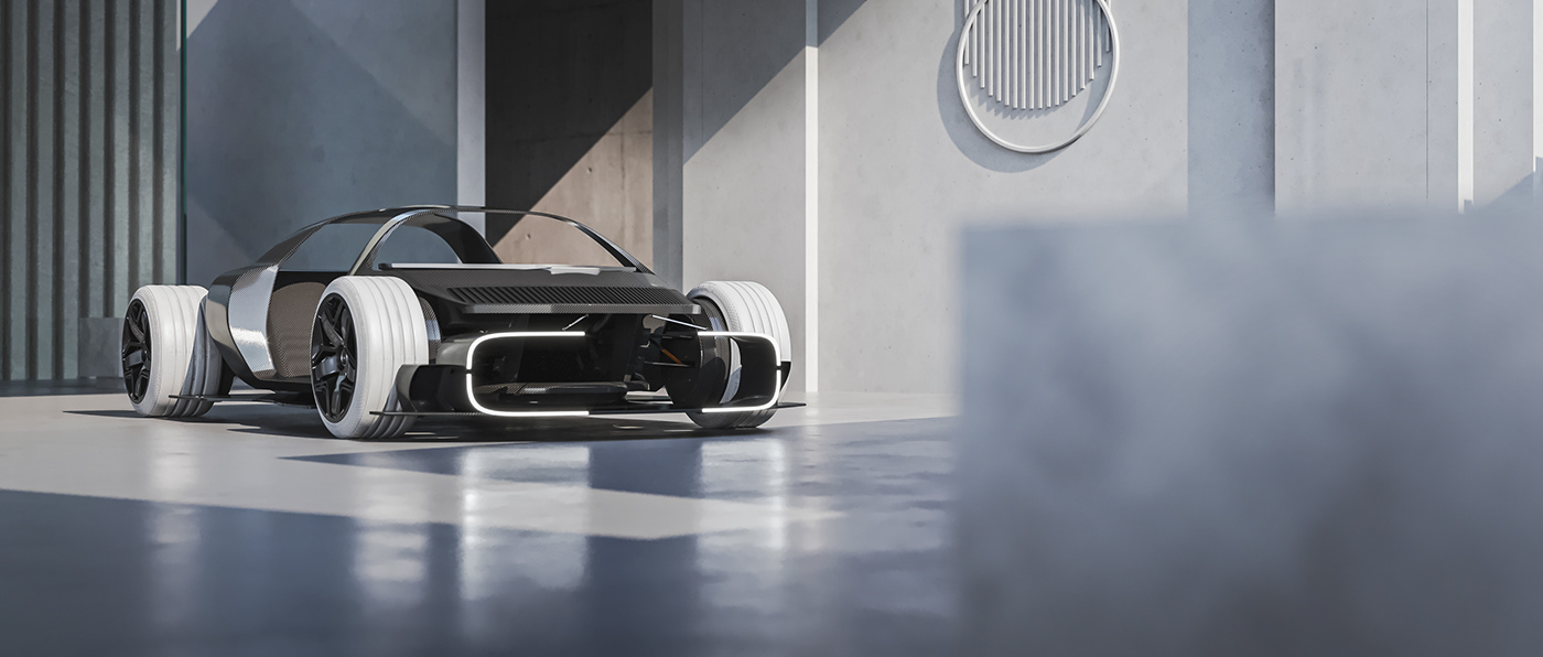 Mitsubishi，Sports car，three-dimensional，cgi，Automobile design，