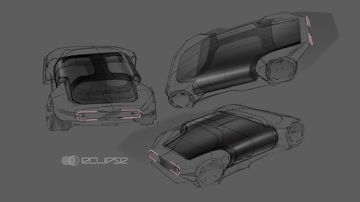 Mitsubishi，Sports car，three-dimensional，cgi，Automobile design，