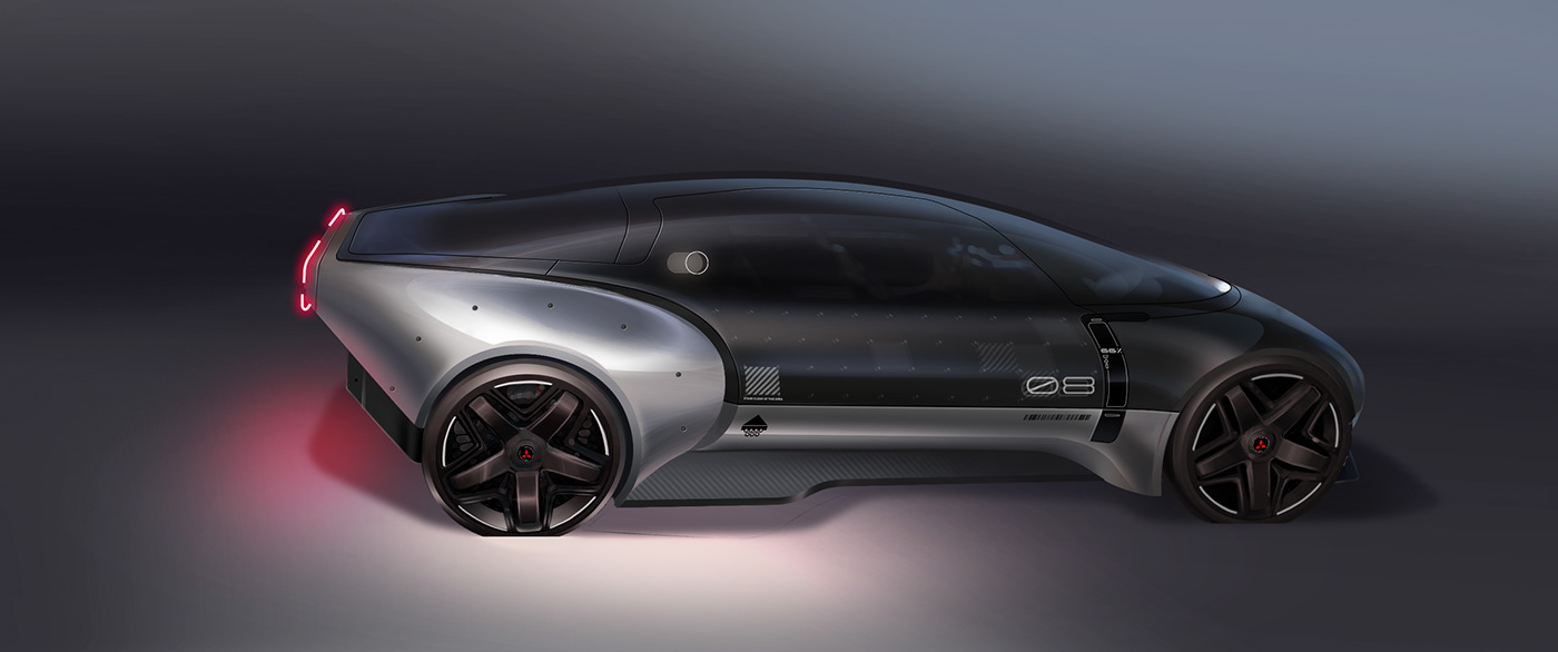 Mitsubishi，Sports car，three-dimensional，cgi，Automobile design，