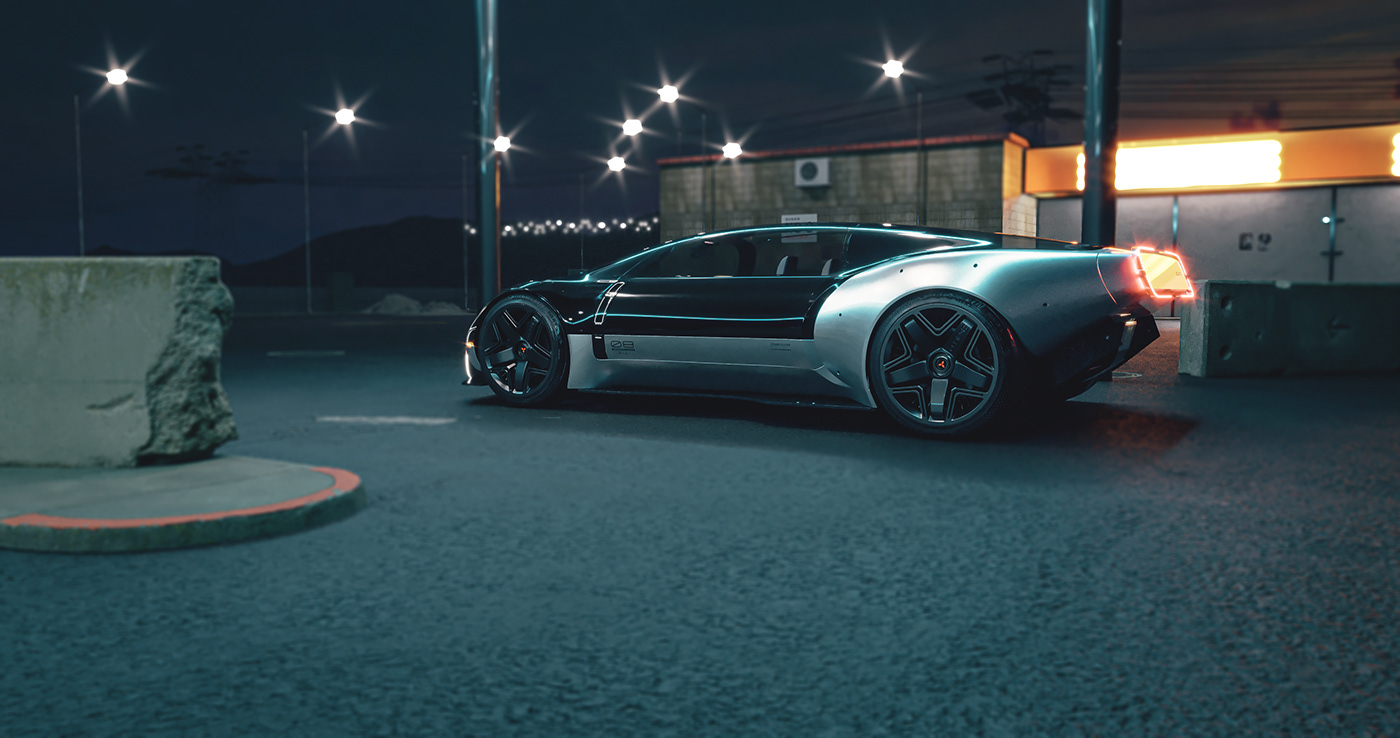 Mitsubishi，Sports car，three-dimensional，cgi，Automobile design，