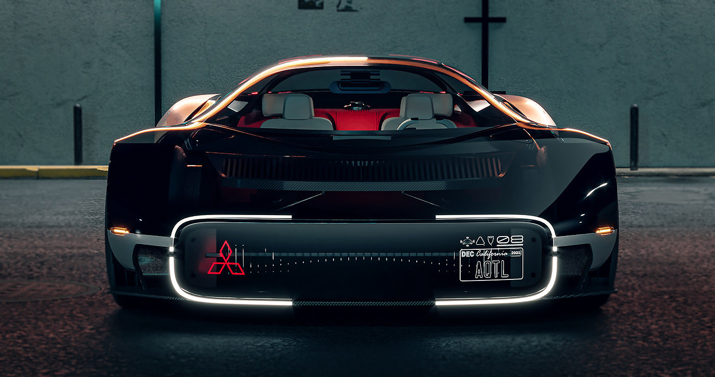 Mitsubishi，Sports car，three-dimensional，cgi，Automobile design，