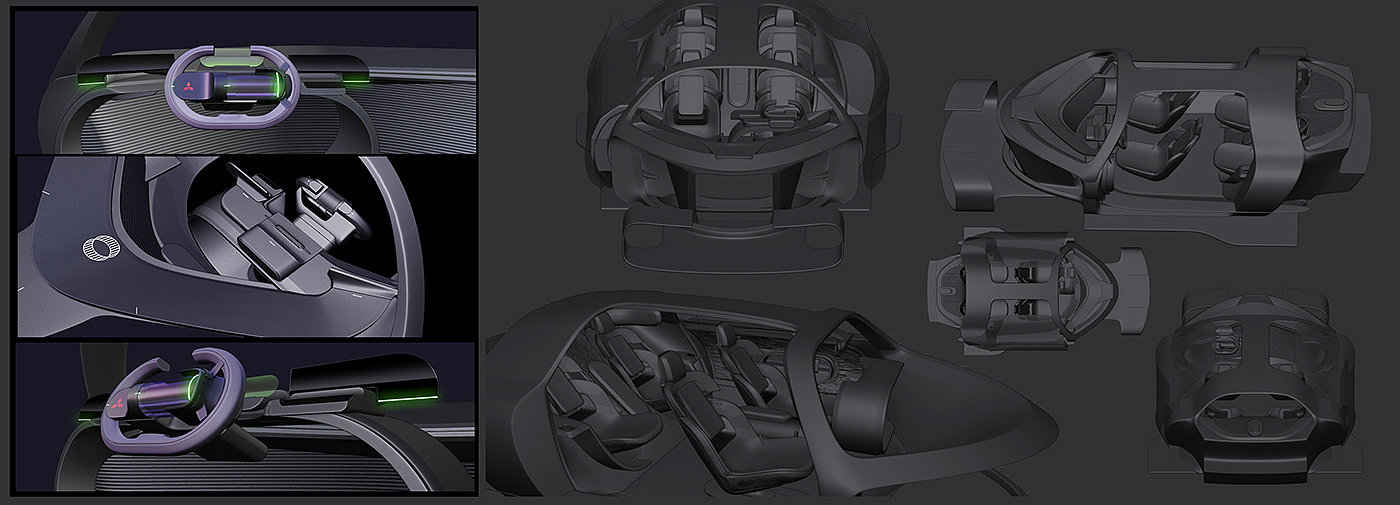 Mitsubishi，Sports car，three-dimensional，cgi，Automobile design，
