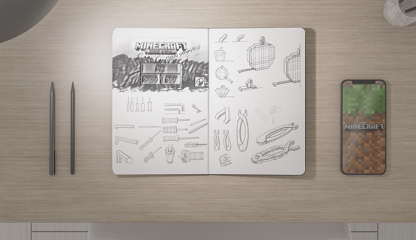 Minecraft，My world design，industrial design，game，Virtual game，My Craft，