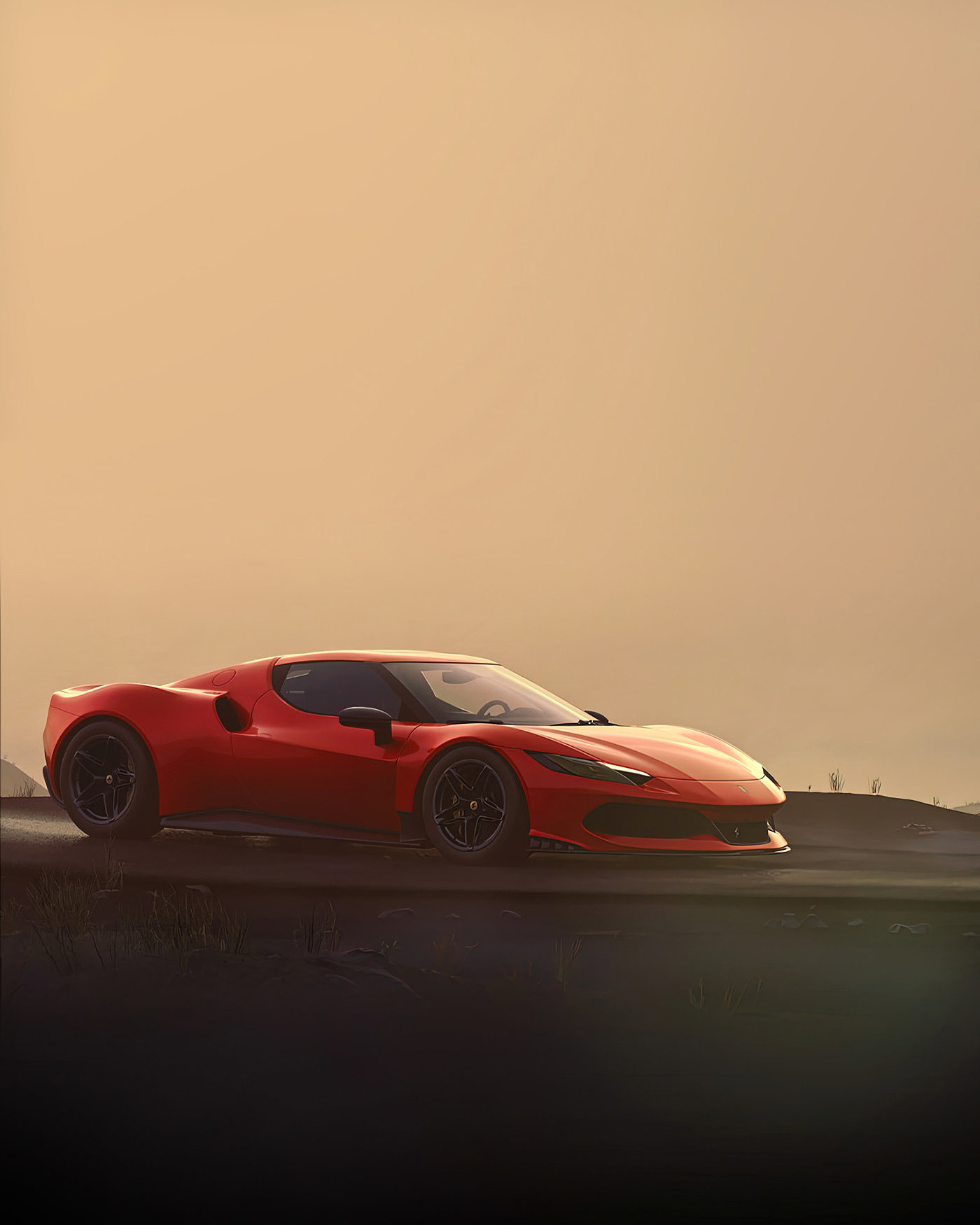 Automobile design，Car Photography，Computer animation，Crown Ferrari，