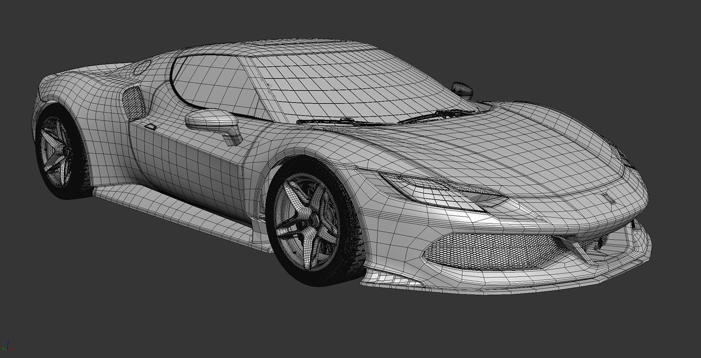 Automobile design，Car Photography，Computer animation，Crown Ferrari，