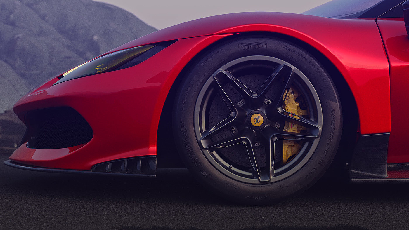 Automobile design，Car Photography，Computer animation，Crown Ferrari，