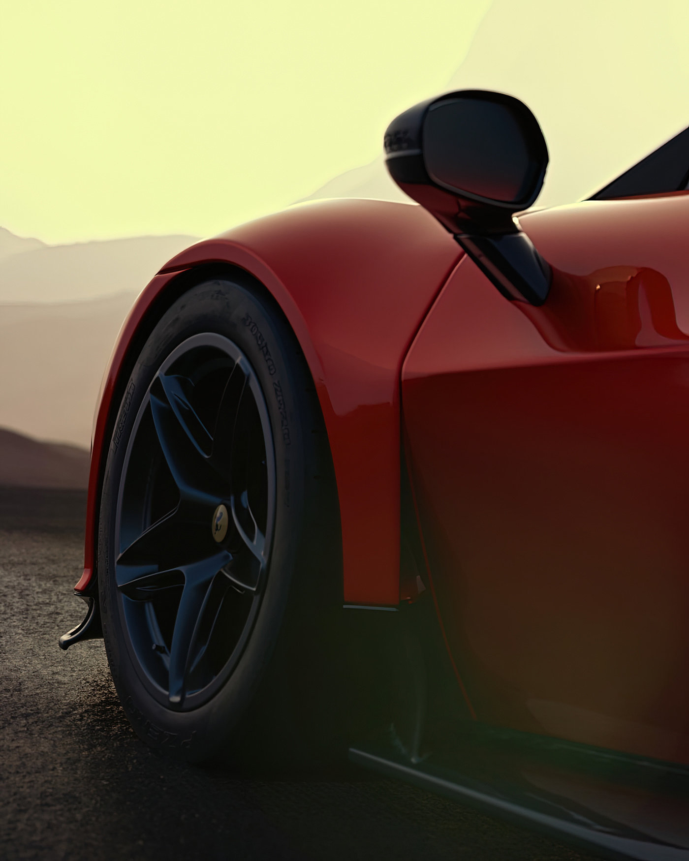 Automobile design，Car Photography，Computer animation，Crown Ferrari，