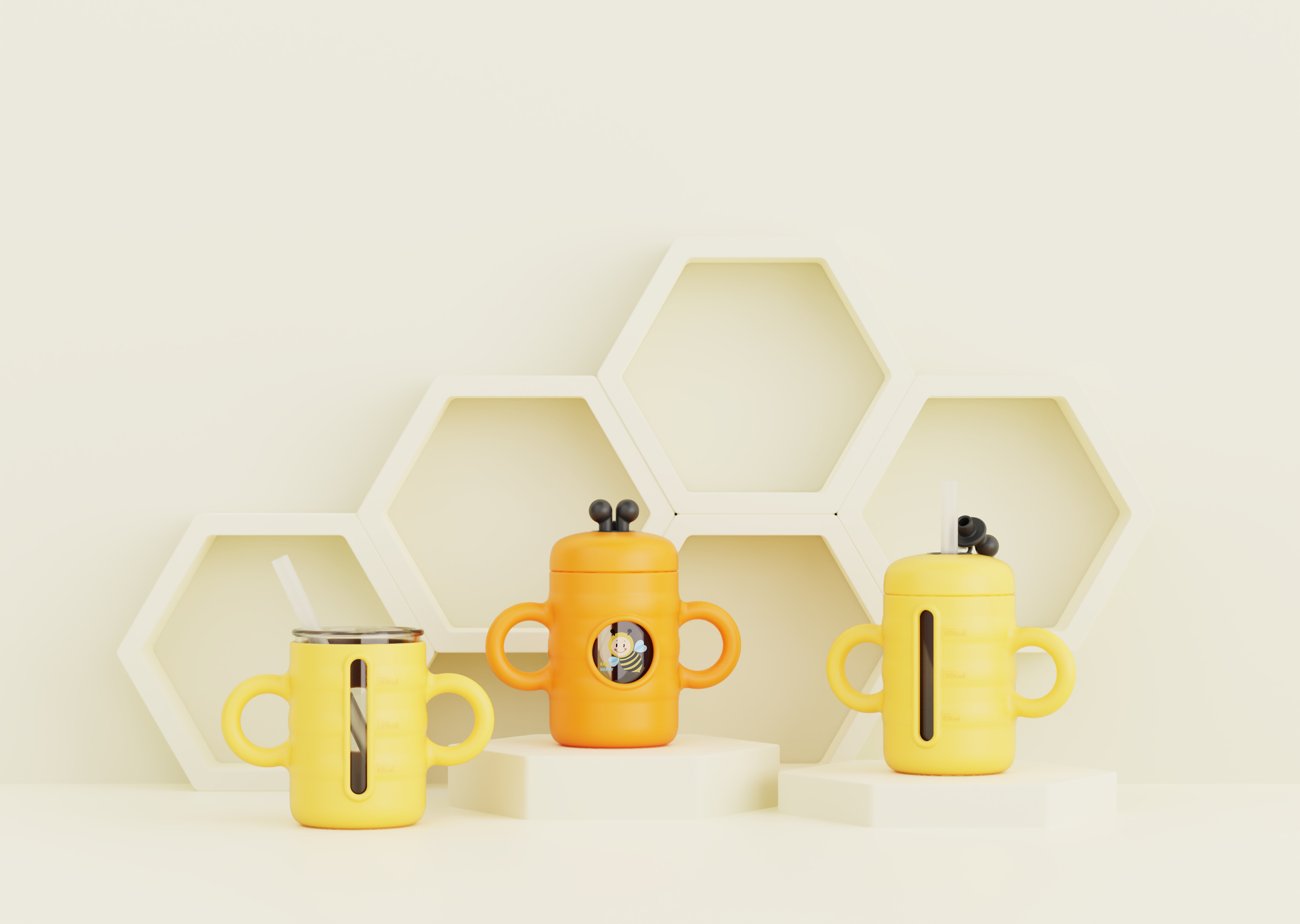 Child mother and baby，milk cup，Silica gel cup，flower receptacle，lovely，