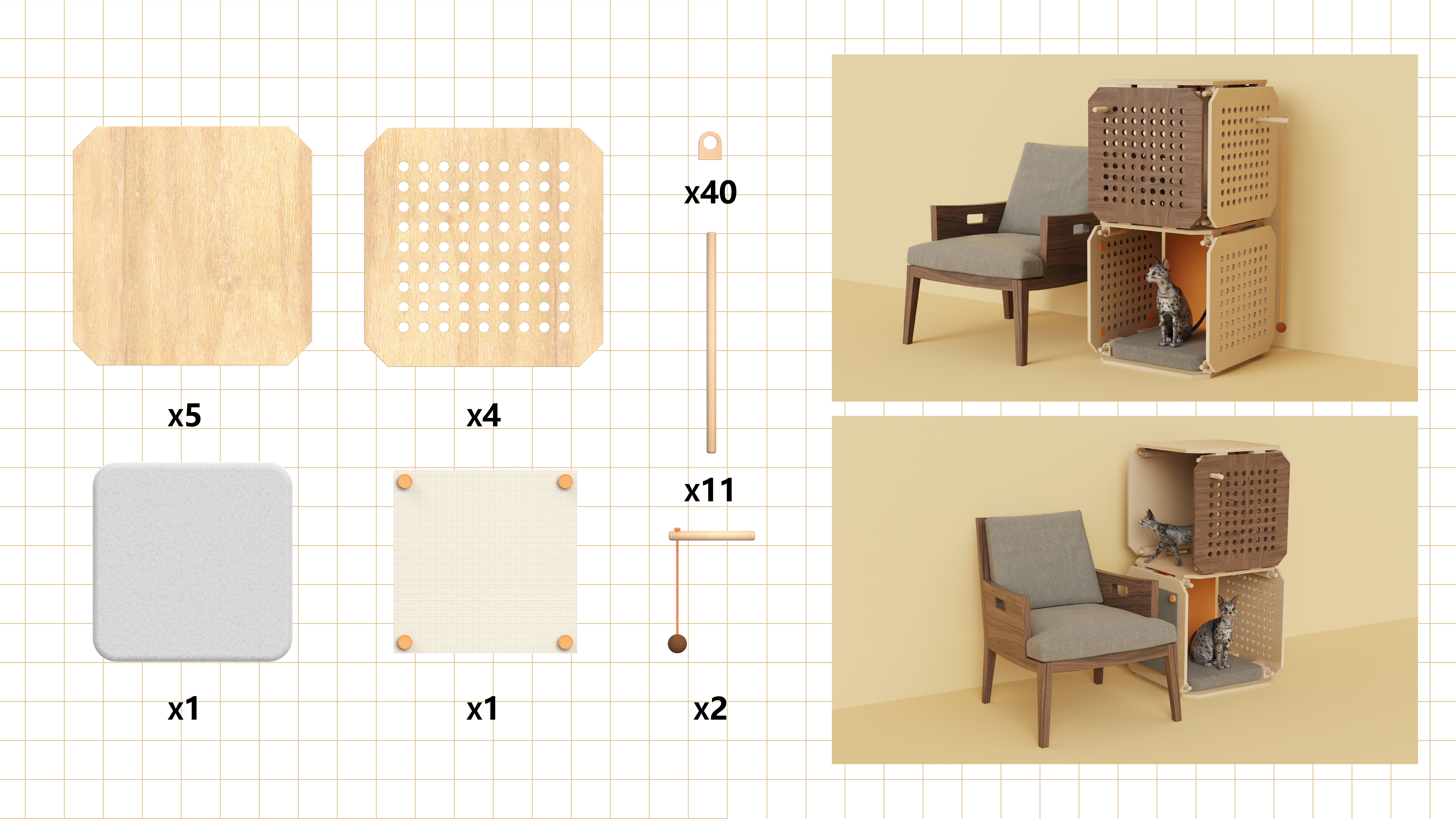 Pet Supplies & Pet，furniture，Cat climbing frame，space，Pet sharing，