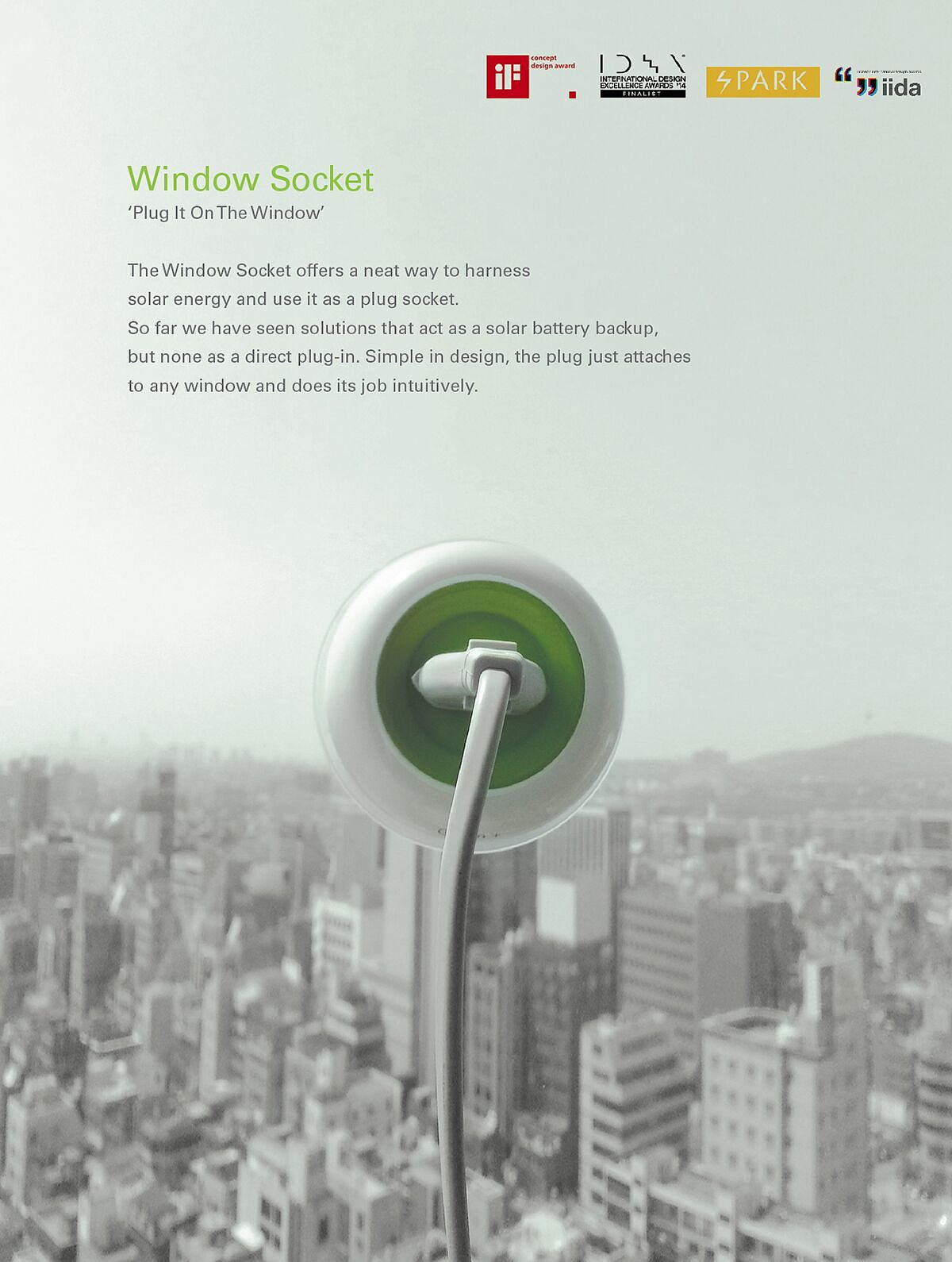 environment protection，Socket，solar energy，If Award，2014IDEA，