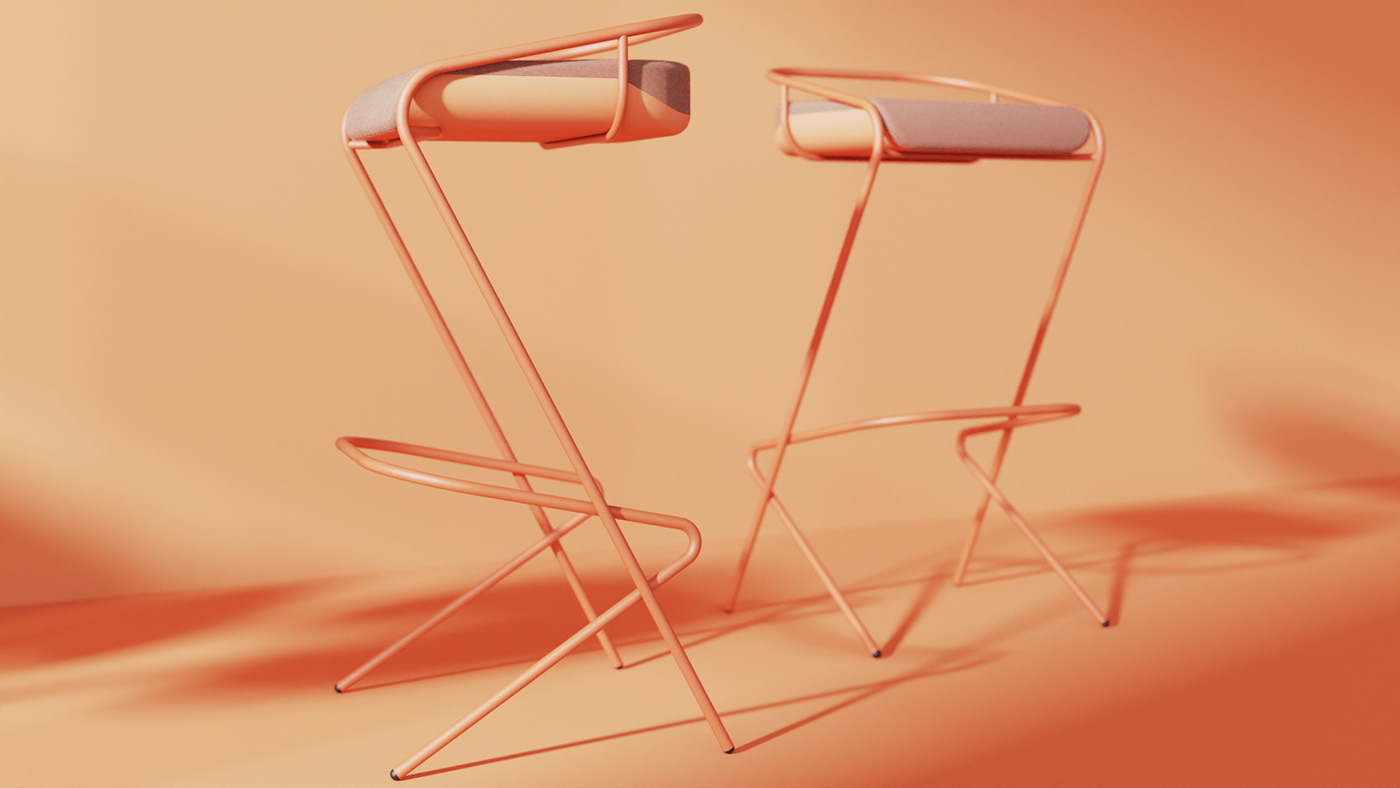 bench，product design，furniture，Flamingo，