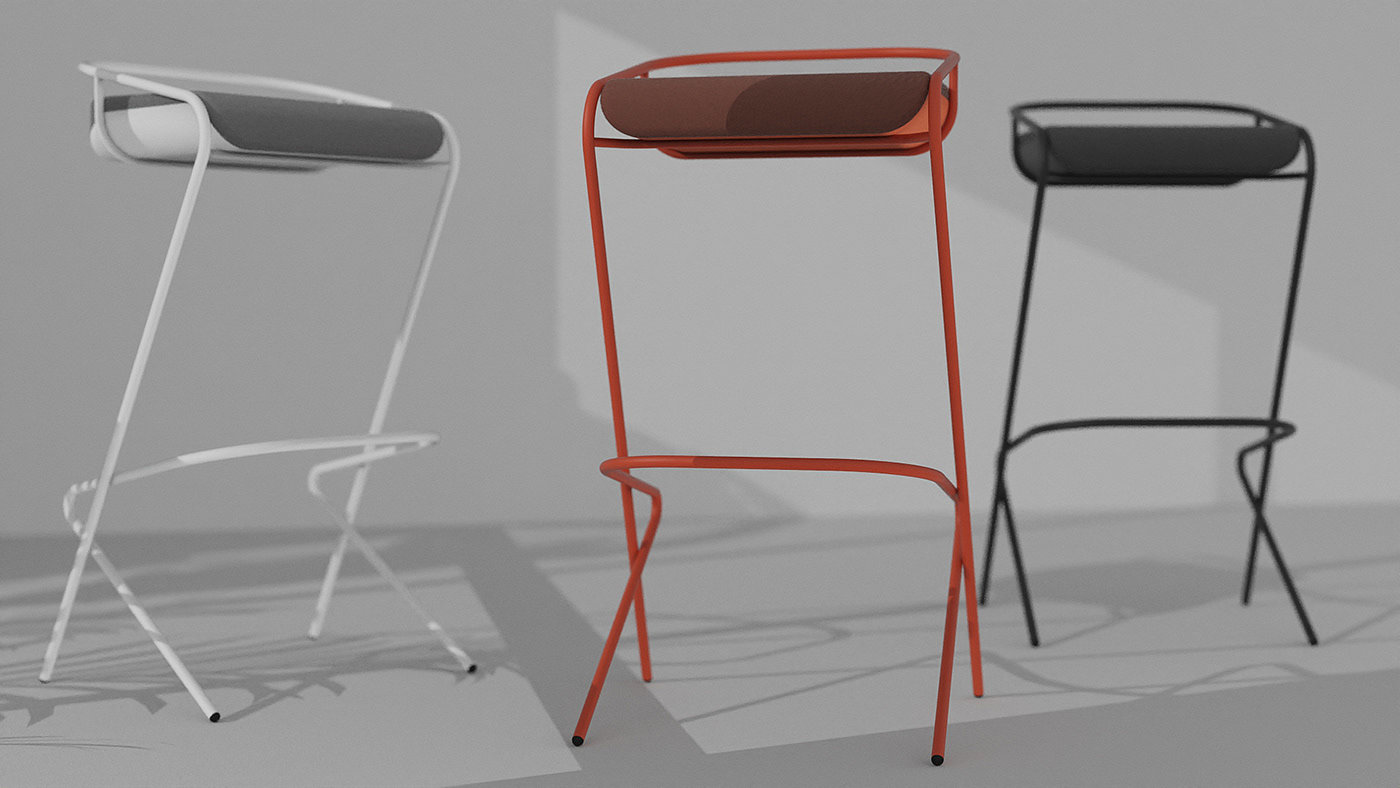 bench，product design，furniture，Flamingo，