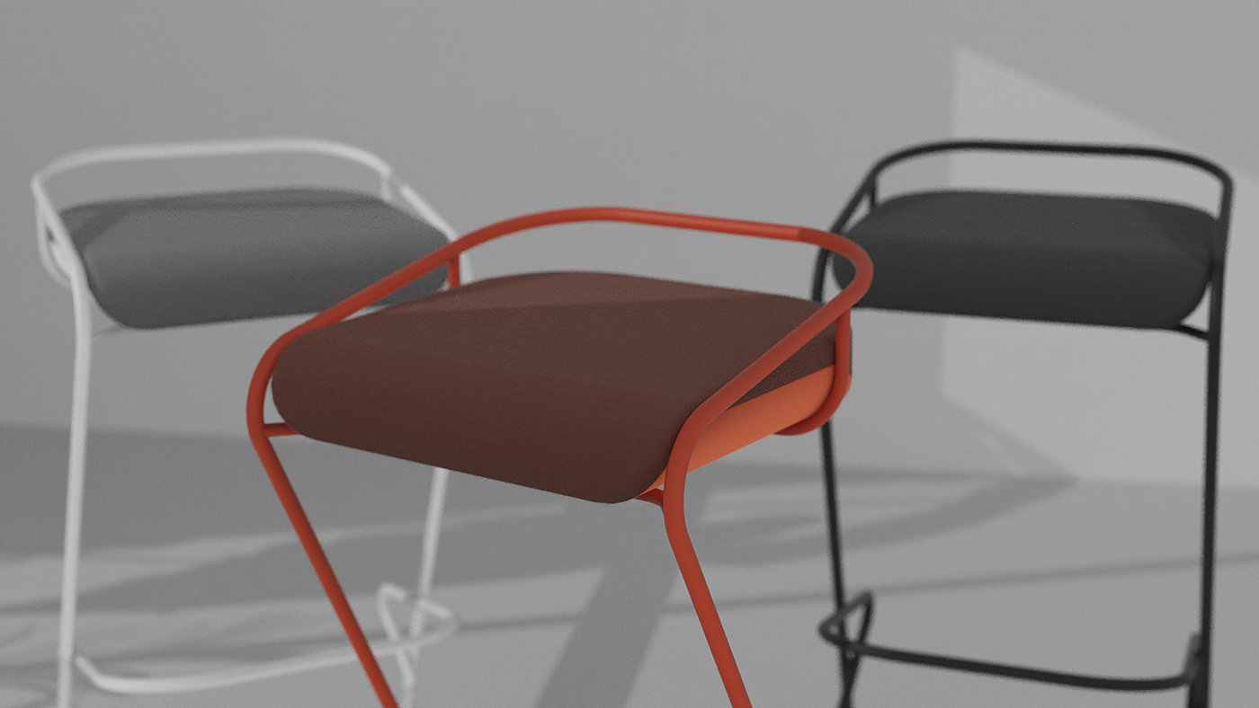 bench，product design，furniture，Flamingo，