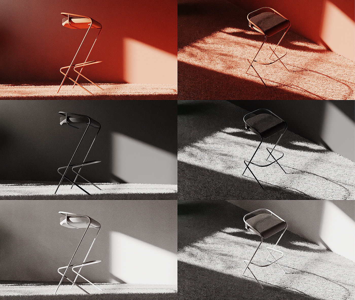 bench，product design，furniture，Flamingo，