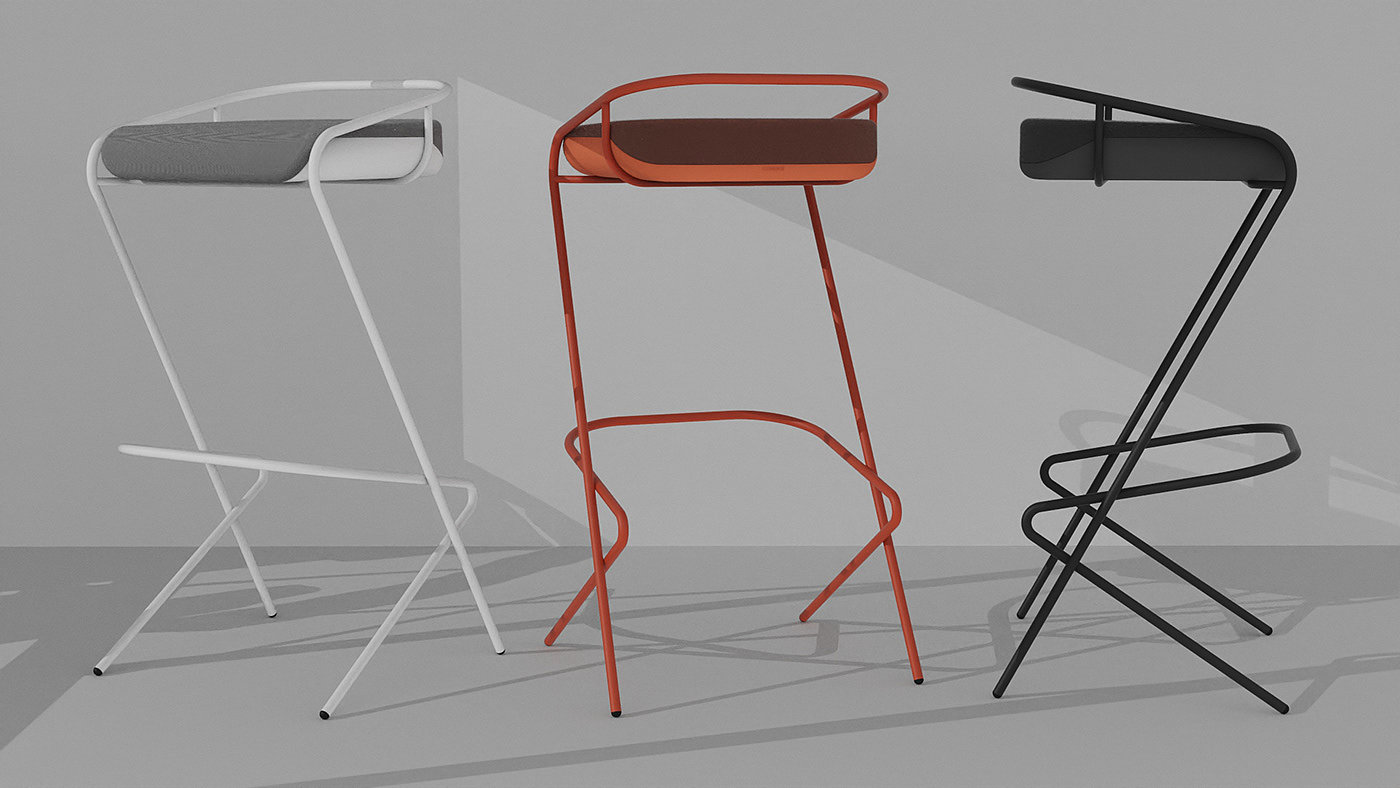 bench，product design，furniture，Flamingo，