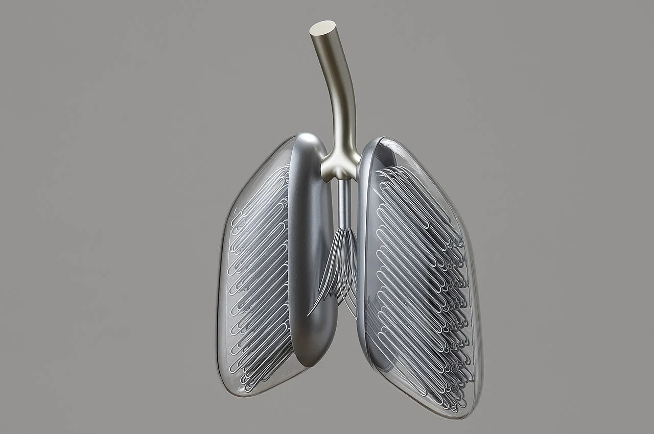 lung，Metal，concept，