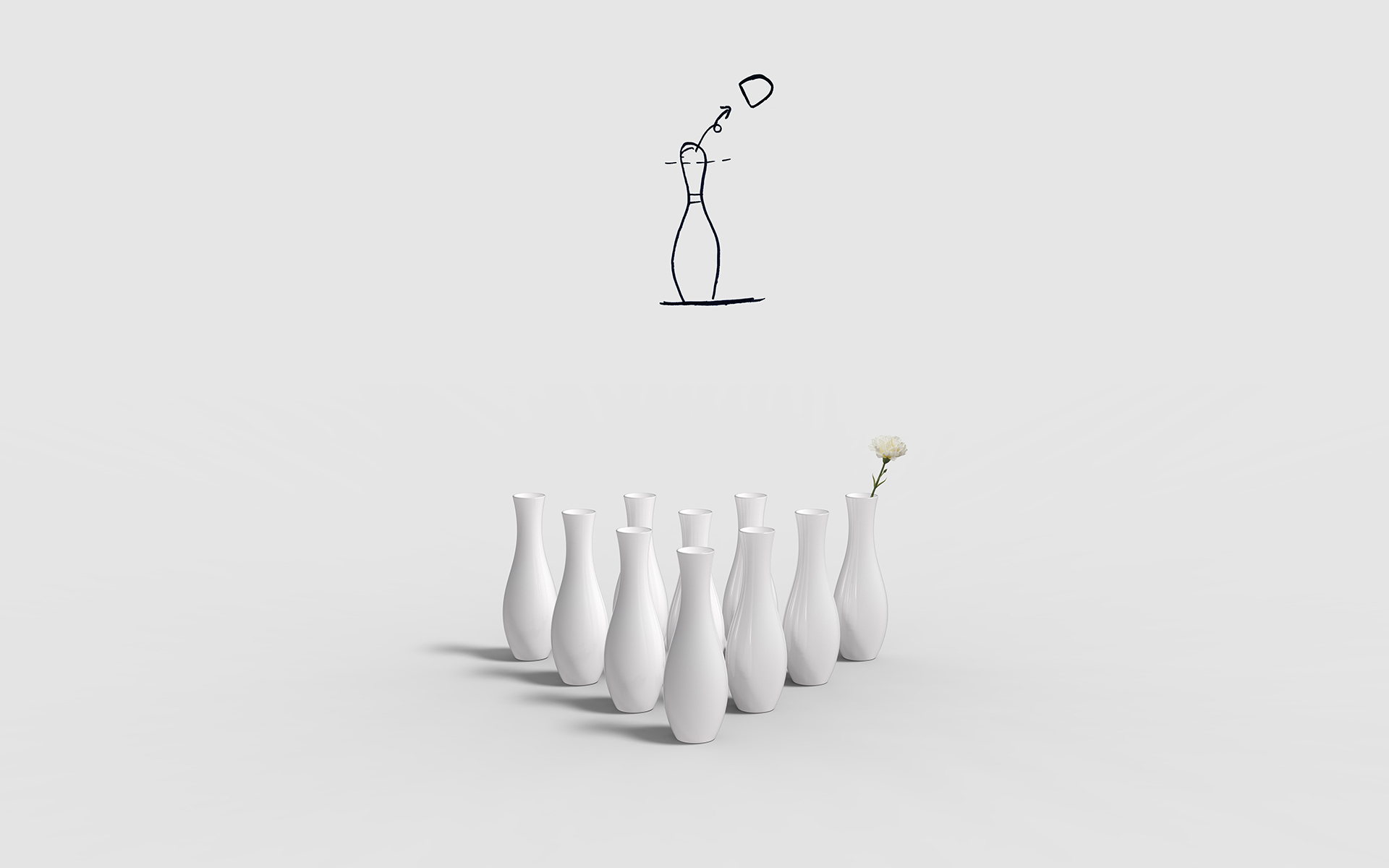 inspiration，wall，Water bottle，vase，originality，