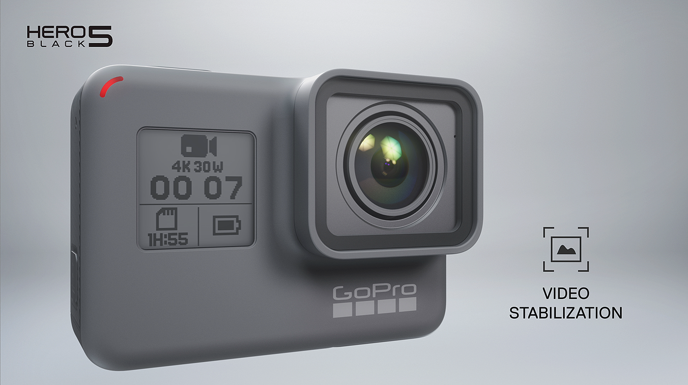 gopro，运动，相机，渲染，宣传，