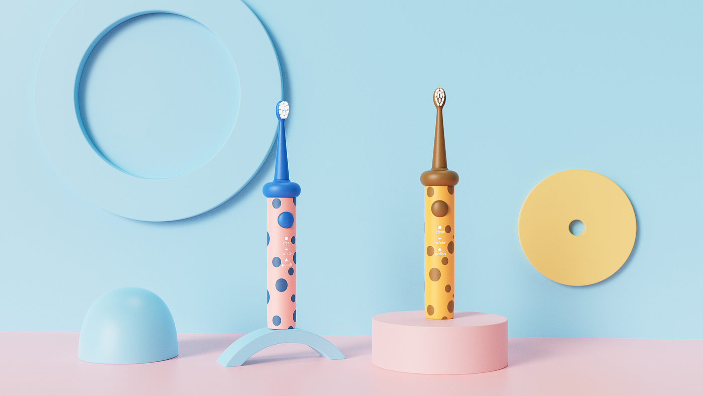 Innovative design of product appearance，industrial design，Children's product design，Electric toothbrush，Children's electric toothbrush，
