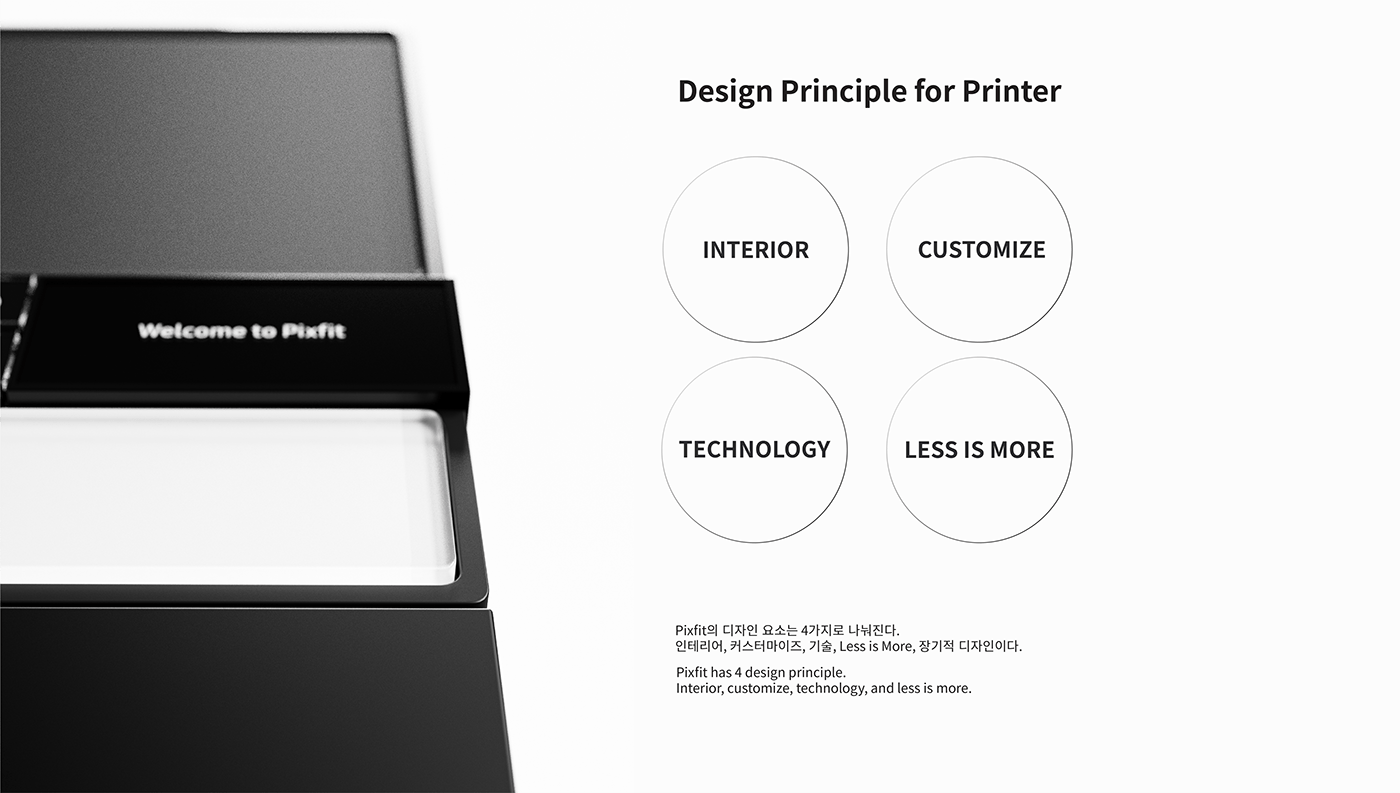 Geonwoo Kim，Pixfit built-in printer，Household appliances，individualization，Custom printer，