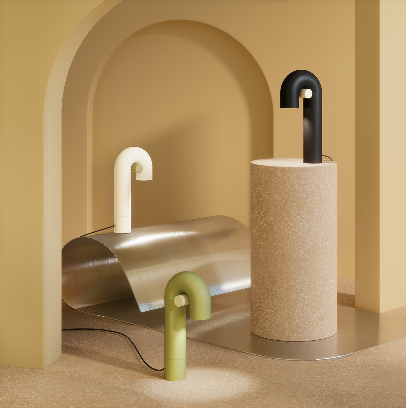 design model，HOOK lamp，Simple design，individualization，Visual design，