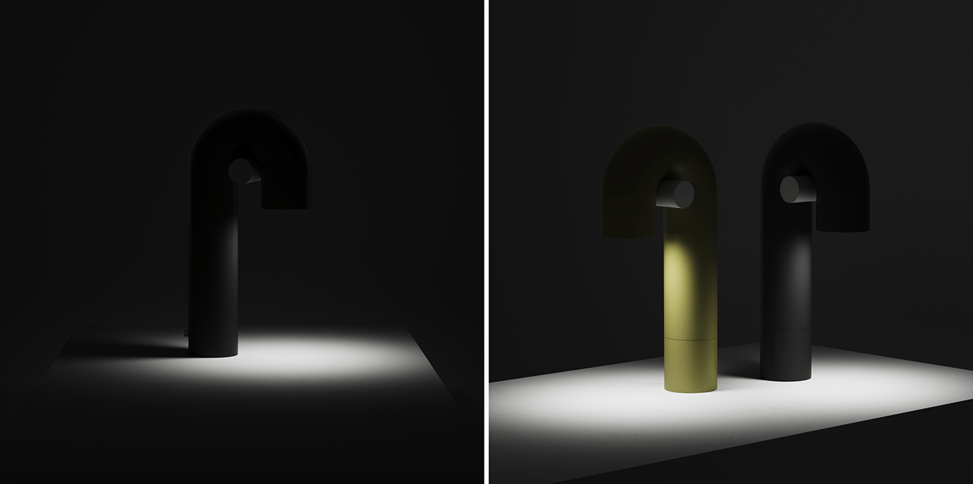 design model，HOOK lamp，Simple design，individualization，Visual design，