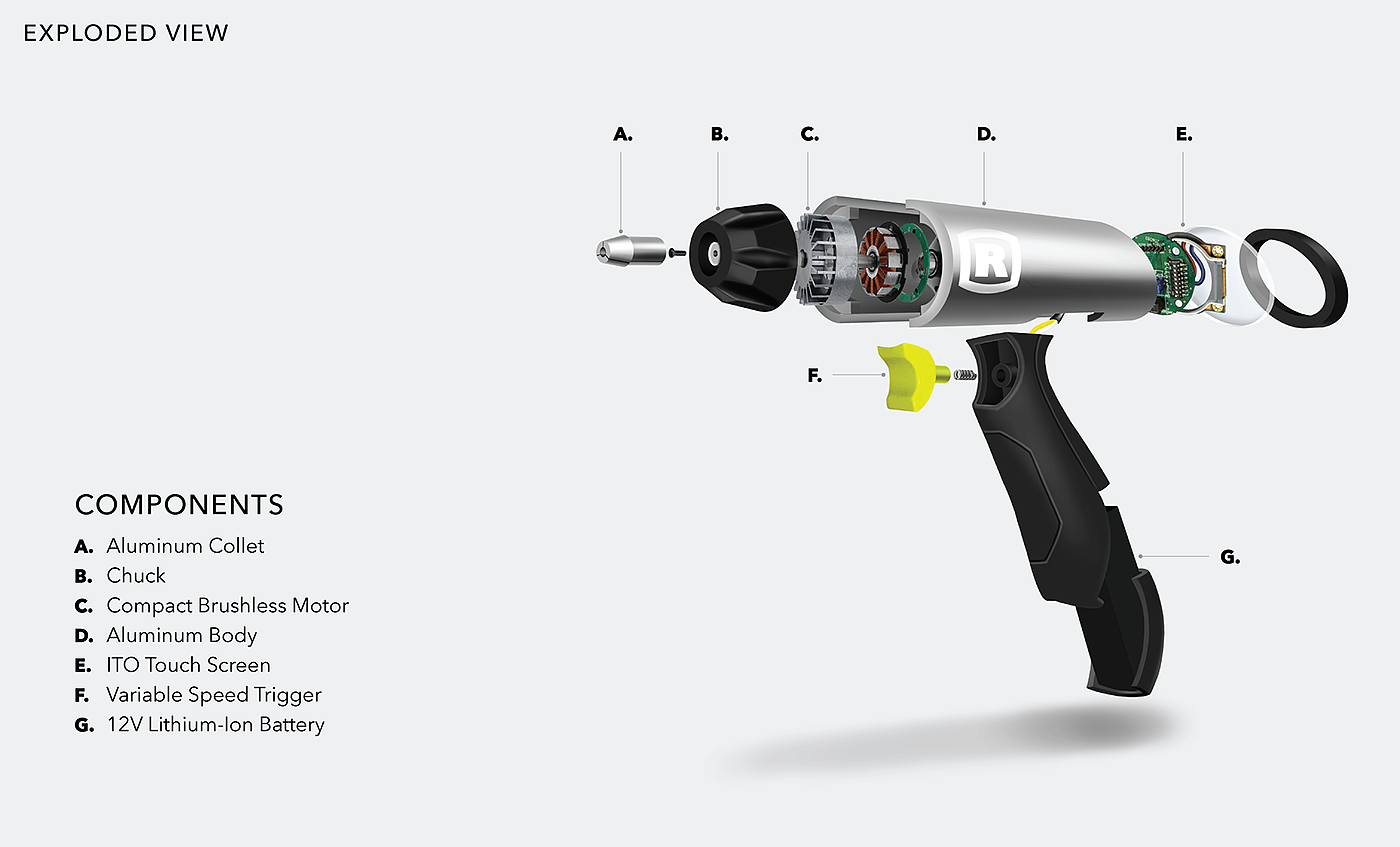 Thomas Fazio，Drill，Simplified design，product design，