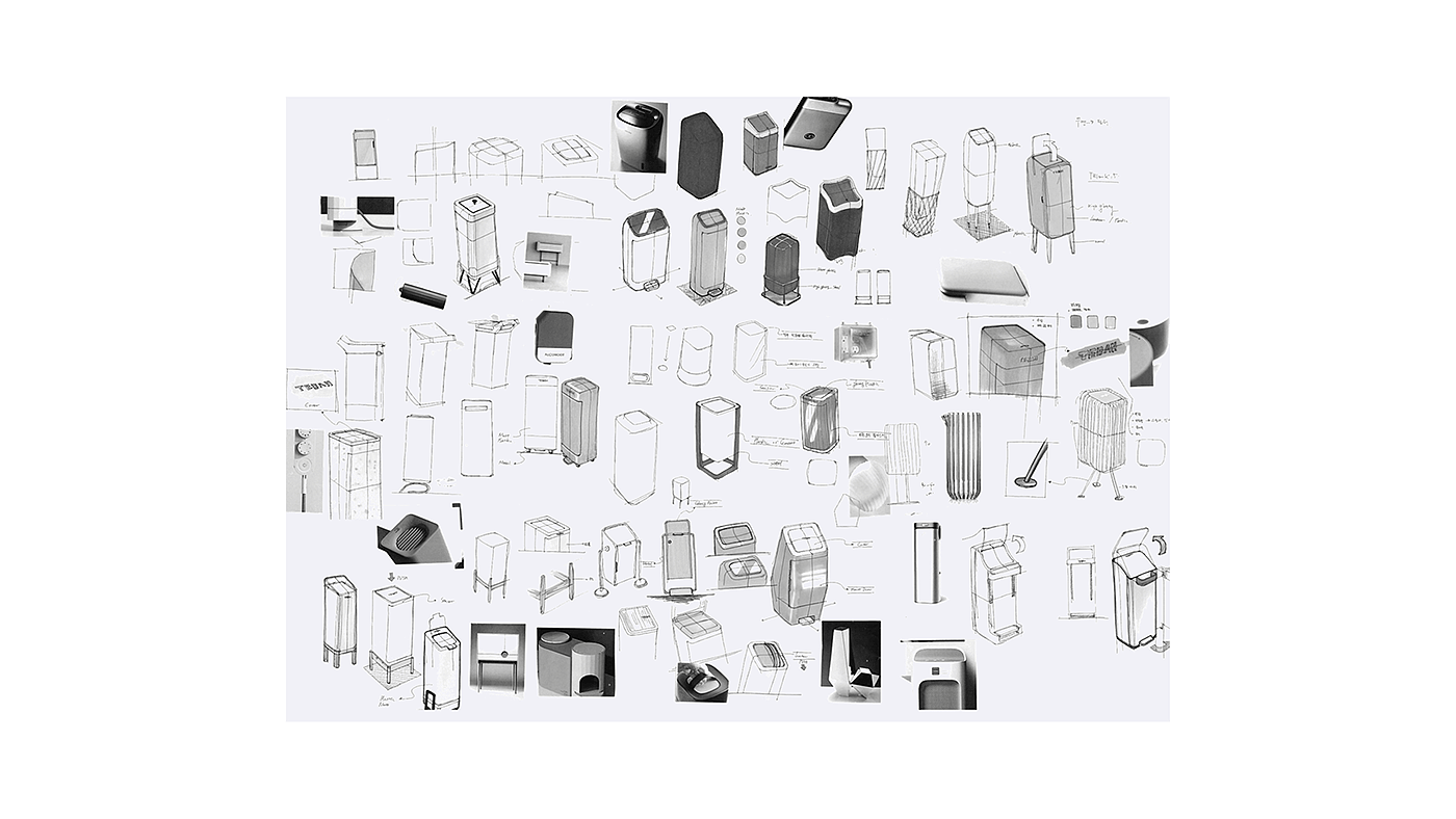 D-Partners co.,ltd，product design，Ergonomics，trash can，