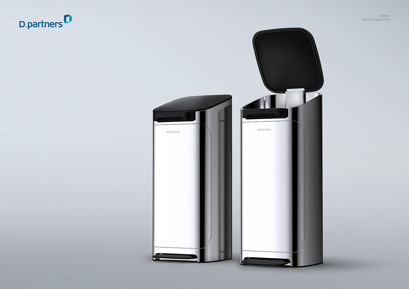 D-Partners co.,ltd，product design，Ergonomics，trash can，