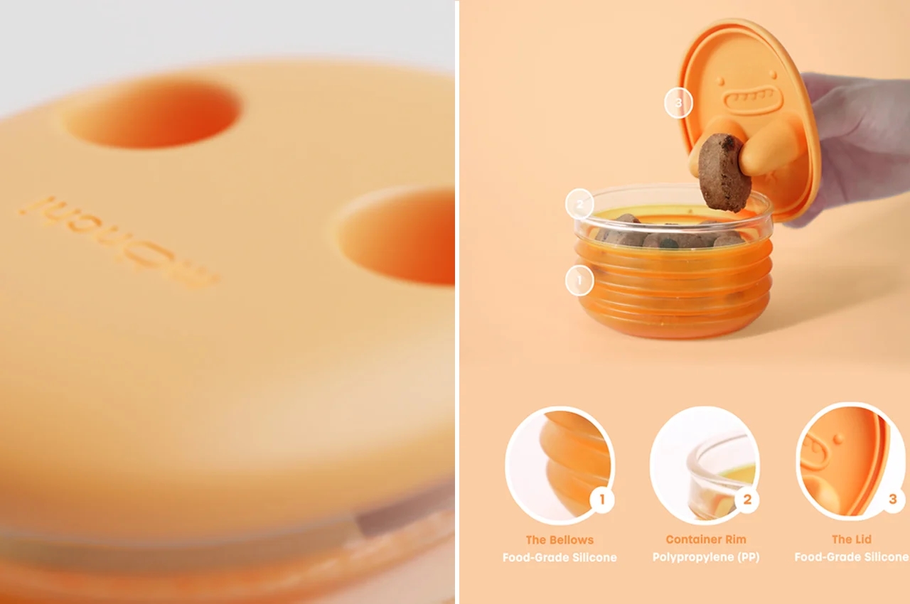 Monchi，Snack box，Silicone cover，Finger clip，