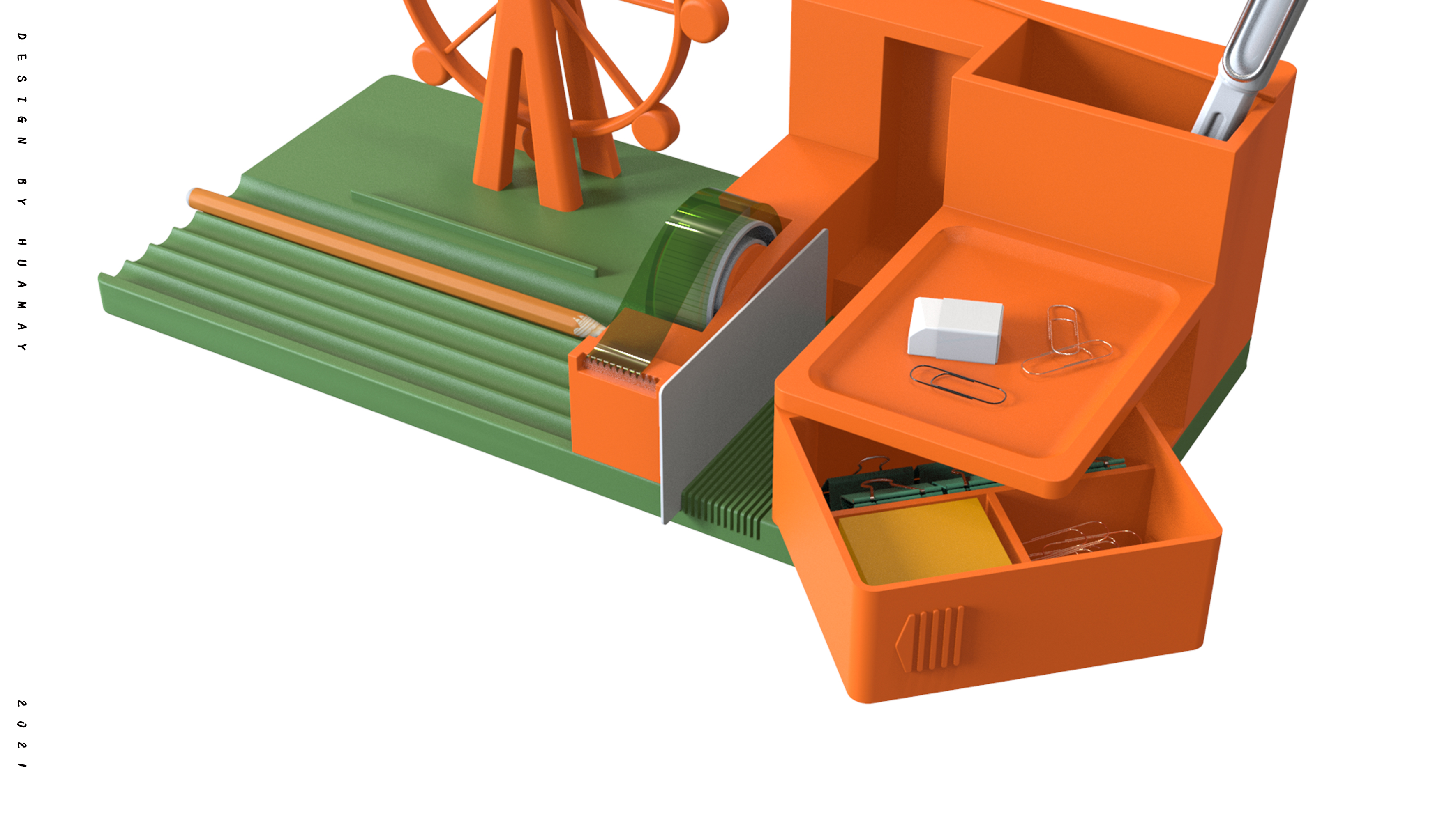 Desktop storage，Office products，Stationery，pen container，pencil sharpener，