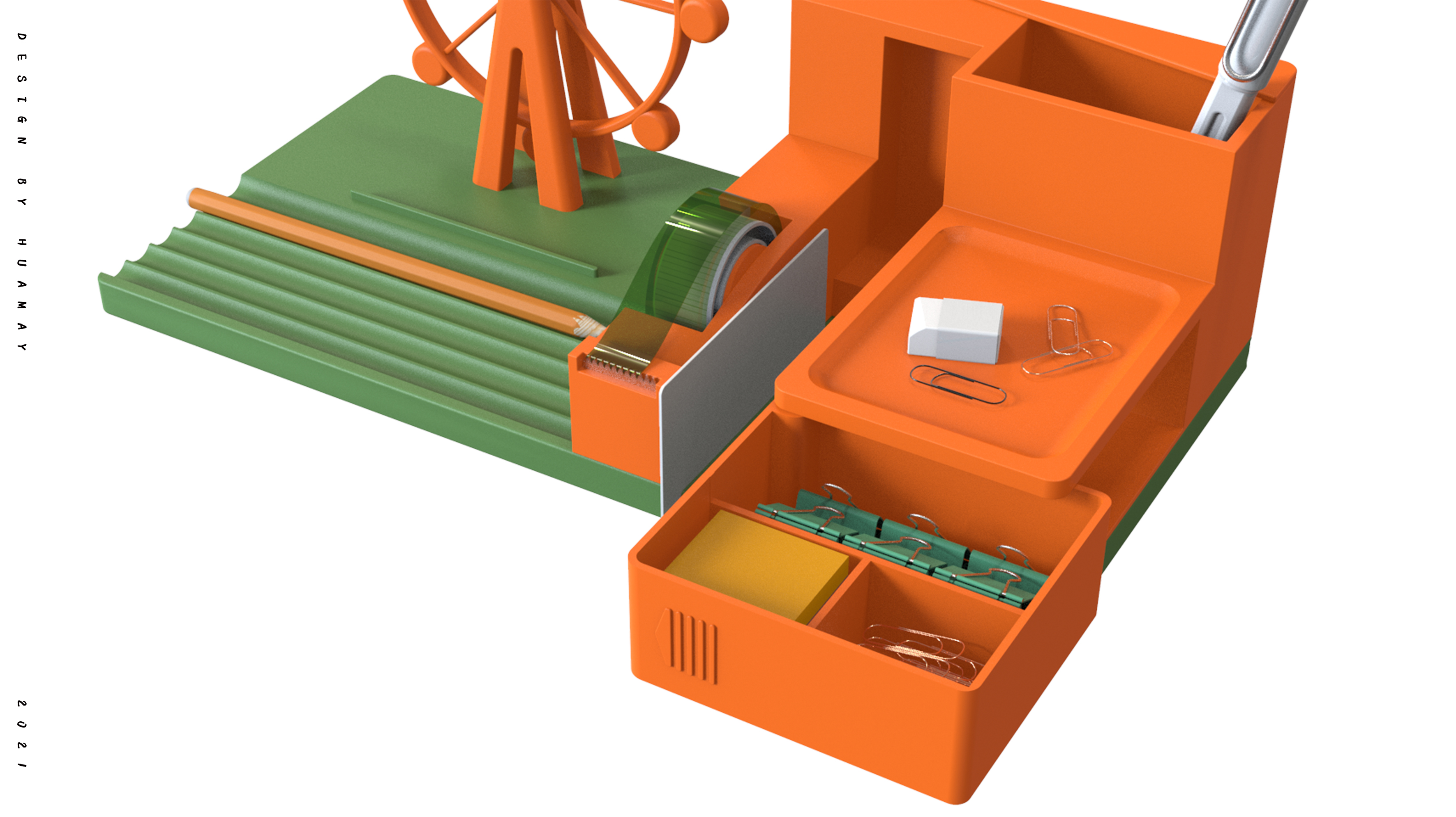 Desktop storage，Office products，Stationery，pen container，pencil sharpener，