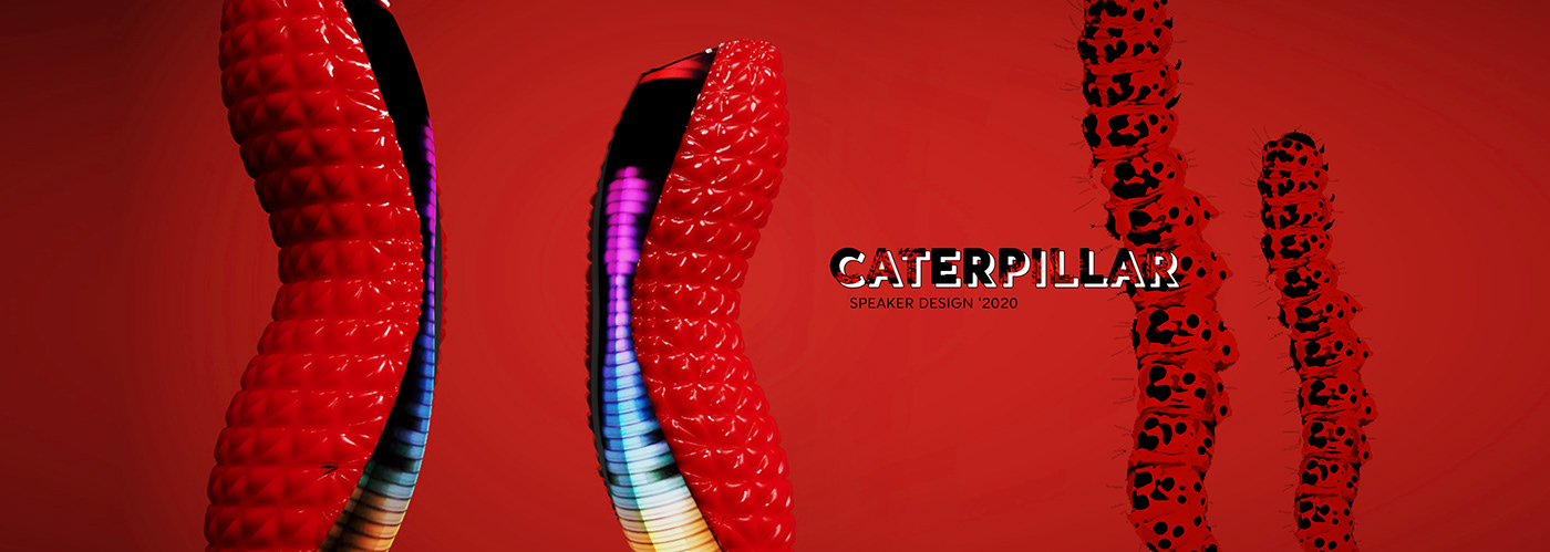 four of spades，Render，Crawler speaker，Exotic design，loudspeaker box，caterpillar，Caterpillar，