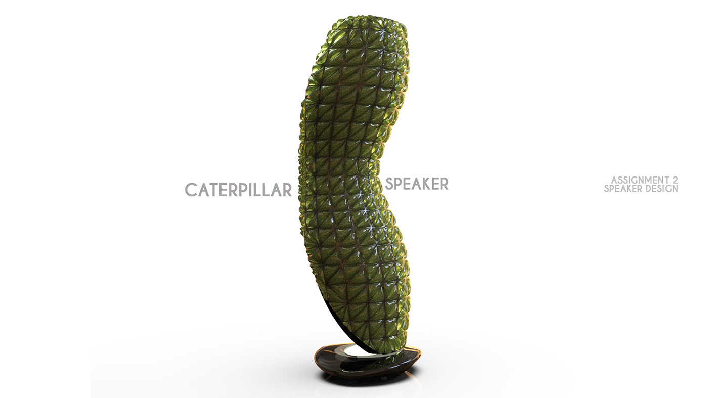 four of spades，Render，Crawler speaker，Exotic design，loudspeaker box，caterpillar，Caterpillar，