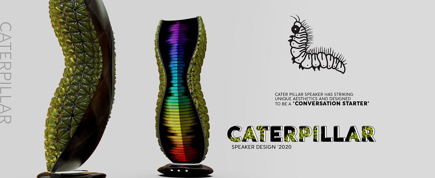 four of spades，Render，Crawler speaker，Exotic design，loudspeaker box，caterpillar，Caterpillar，